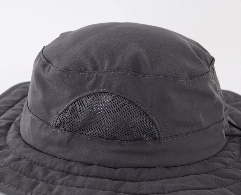 Connectyle Kids UPF 50+ Bucket Sun Hat UV Sun Protection Hats Wide Brim Summer Beach Hat Dark Grey - Image 4